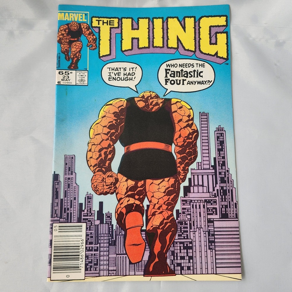 Marvel The Thing Comic Book May 1986 Issue 23 Fantastic Four News Stand Fn Retro